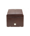 Brown leather briefcase with two large internal compartments 112-6003A-40