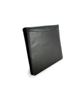 Black leather zippered A4 folder 119-0358-60