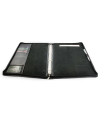 Schwarze Leder-Schreibmappe mit Reißverschluss A4 119-0358-60