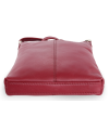 Burgunderrote Lederhandtasche mit Reißverschluss 212-3013-34