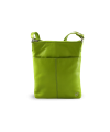 Green leather zipper handbag 212-3013-51