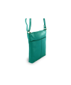 Turquoise leather zipper handbag 212-3013-53