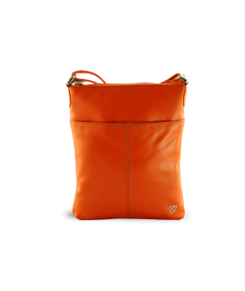 Orange leather zipper mini handbag 212-3013-84