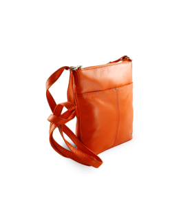 Orange leather zipper mini handbag 212-3013-84