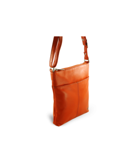 Orange leather zipper mini handbag 212-3013-84