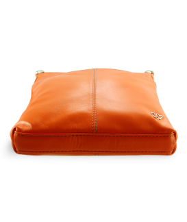 Orange leather zipper mini handbag 212-3013-84