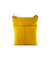 Yellow leather zipper handbag 212-3013-86