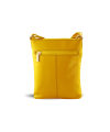 Yellow leather zipper handbag 212-3013-86