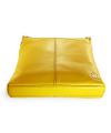 Yellow leather zipper handbag 212-3013-86