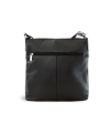 Brown-black leather zipper handbag 212-3015-60/40