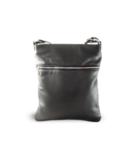Tri-color leather zipper handbag with strap 212-3066-60/20/47