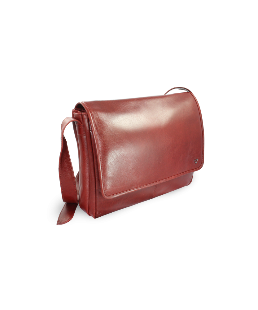 Red leather laptop bag 212-6118-31