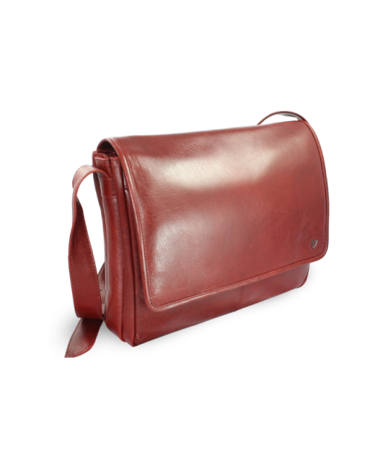 Red leather laptop bag 212-6118-31