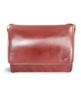 Rote Laptoptasche aus Leder 212-6118-31