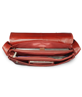 Red leather laptop bag 212-6118-31