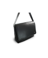 Schwarze Laptoptasche aus Leder 212-6118-60
