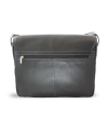 Schwarze Laptoptasche aus Leder 212-6118-60