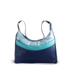Blue women's leather handbag in the shape of gondola 212-6803S-M97