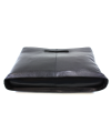 Black leather zipper handbag 212-9123-60