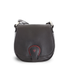 Black leather flap handbag 213-5711-60/31