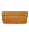 Light brown leather clutch bag with strap 214-7071-05