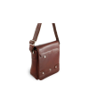 Kleiner brauner Leder Crossbag für Herren mit Klappe 215-1701-40