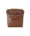 Small brown leather crossbag 215-1711-40