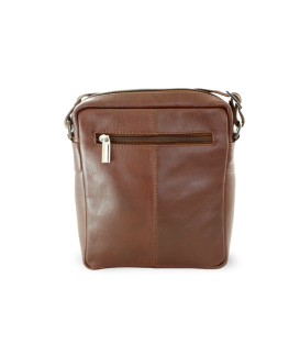 Small brown leather crossbag 215-1711-40