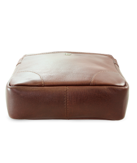 Small brown leather crossbag 215-1711-40