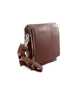 Large brown leather men's crossbag 215-2185-40