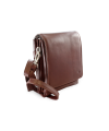 Large brown leather men's crossbag 215-2185-40