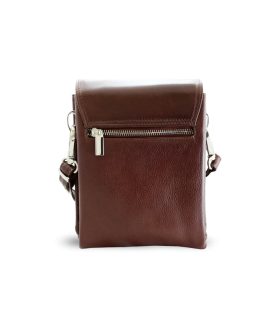Small brown leather men's crossbag 215-2189-40