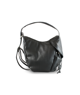 Black leather backpack 311-1038-60