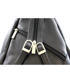 Black leather backpack 311-1038-60