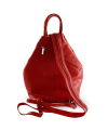 Women's leather backpack red 311-1184-31