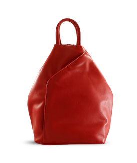 Women's leather backpack red 311-1184-31