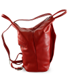 Women's leather backpack red 311-1184-31