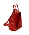 Women's leather backpack red 311-1184-31