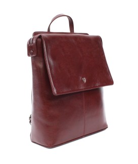 Dark red urban leather backpack 311-1660-31