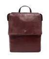 Dark red urban leather backpack 311-1660-31