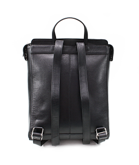 Black urban leather backpack 311-1660-60