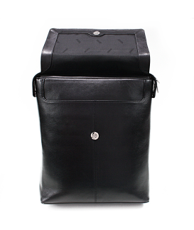 Black urban leather backpack 311-1660-60