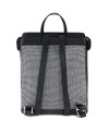 Black and white urban leather backpack 311-1660B-60/T