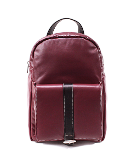 Red and black leather backpack 311-1717-34/60