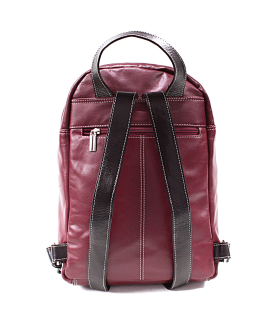Red and black leather backpack 311-1717-34/60