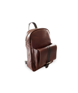 Brown-black leather backpack 311-1717-40/60