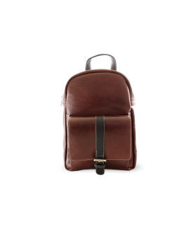 Brown-black leather backpack 311-1717-40/60