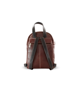 Brown-black leather backpack 311-1717-40/60
