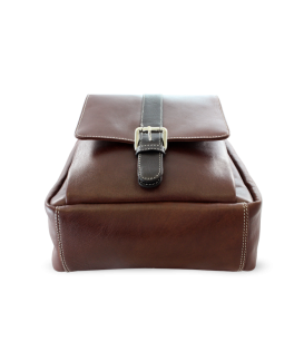 Brown-black leather backpack 311-1717-40/60