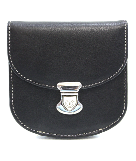 Small women's leather wallet with lock 511-1241A-60